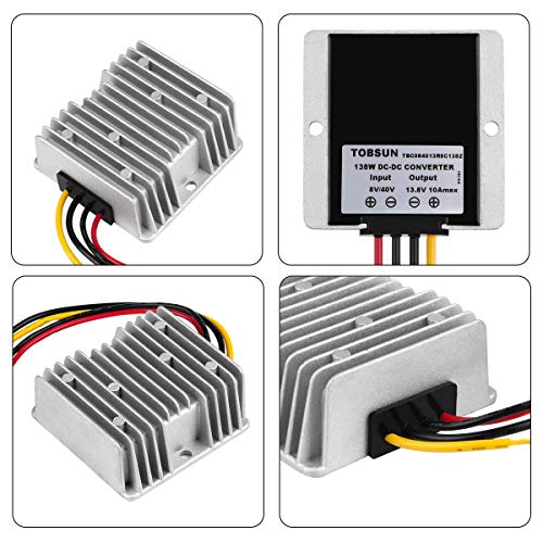 Golf CART Voltage Reducer Automatic Buck Boost Converter DC 8V-40V to 13.8V 10A Step Down Up Regulator Waterproof Module Transformer2