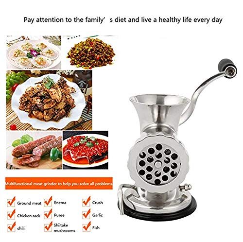 QHGao 304 Edelstahl-Hochleistungs-Fleischwolf, Multifunktions-Klistier-Wurstfüllmaschine Mit Fülldüse, Einfach Zu… – Bild 3