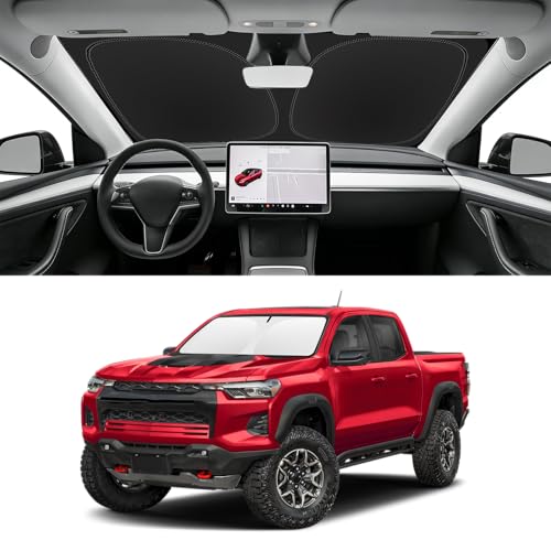 SLOGENTO Custom Fit Windshield Sun Shade for Chevy Colorado 2015-2026, Blocks UV & Heat, Front...