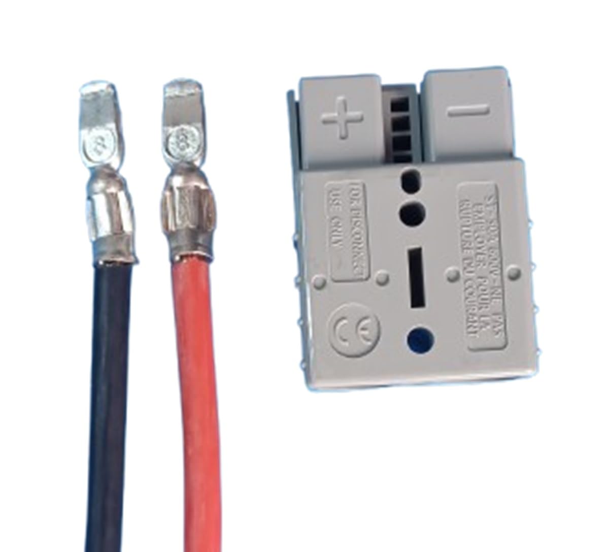 SB50 Connector 600V 50A Grey ONE Pair with 6 sqmm 15 CM Silicon Cables Crimped with HYDROLIC Tools