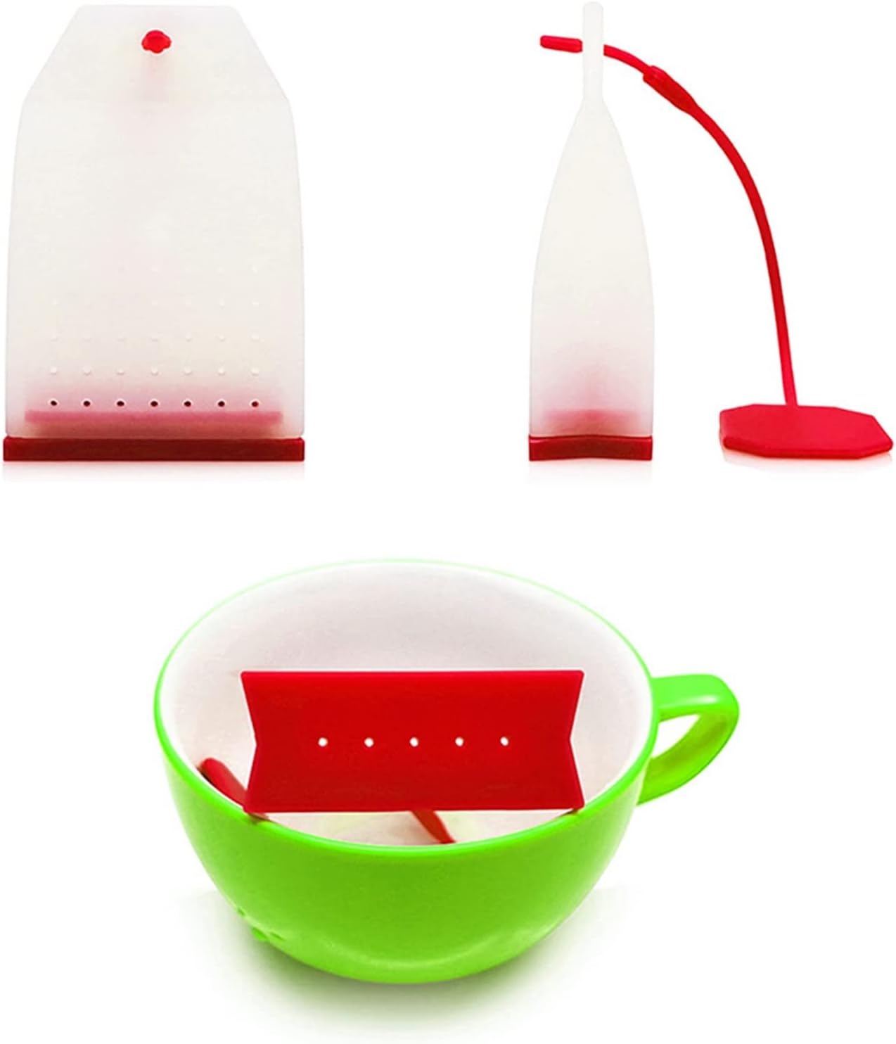 Tea Strainer Accessories Kitchen Tea Filter Tea Steeper Steeper Tea Set(Green)