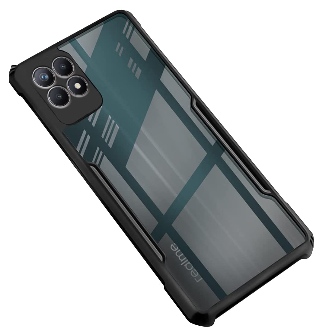 Fashionury Transparent Crystal Clear Hard PC Back Case with TPU Bumper, Military-Grade Drop Protection, Shockproof Anti-Scratch case Cover for Realme 8i (B09WVS91FH) Amazon Price History, Amazon Price Tracker