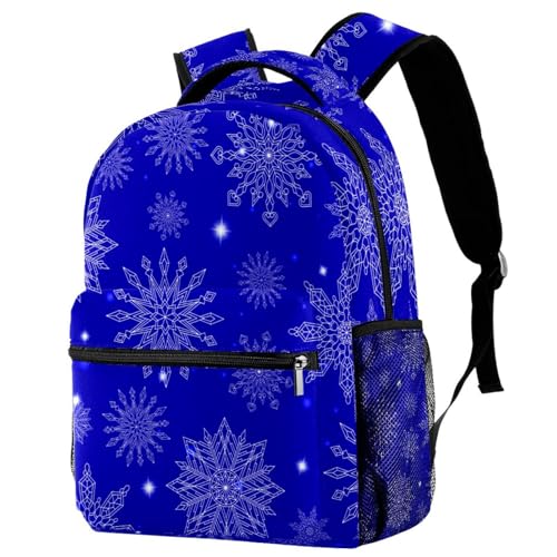 Sac à dos d'école multicolore floral et flocons 29x20x40cm