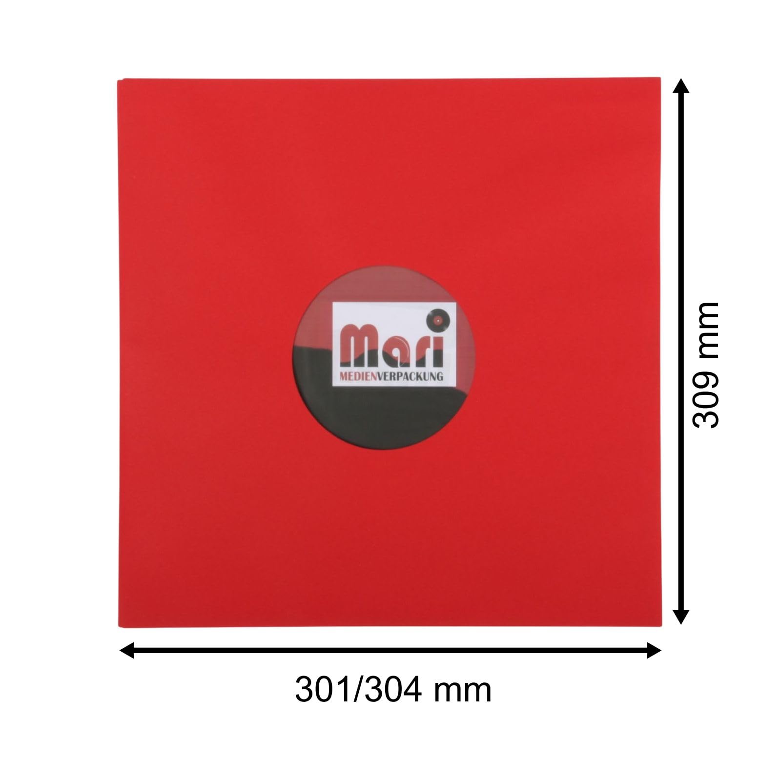 500 Stück Innenhüllen Schallplatten LP rot antistatisch gefüttert 80 gramm