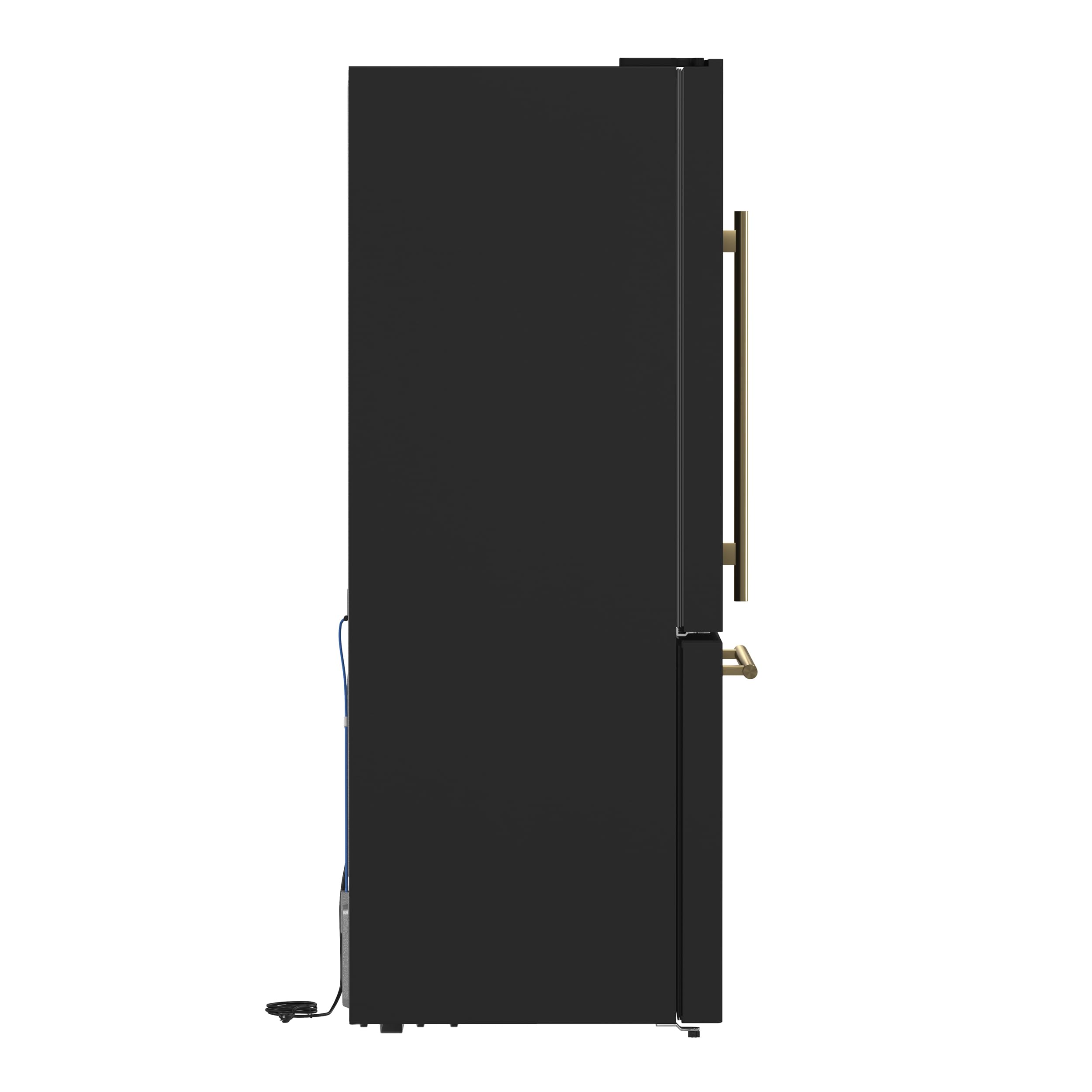Forno Milano 62-Inch 2-Piece Freestanding Refrigerator With Dual Bottom Freezers 34.4 Cu.Ft Touch Control Ice Maker – Black on Fridge.com - View 2
