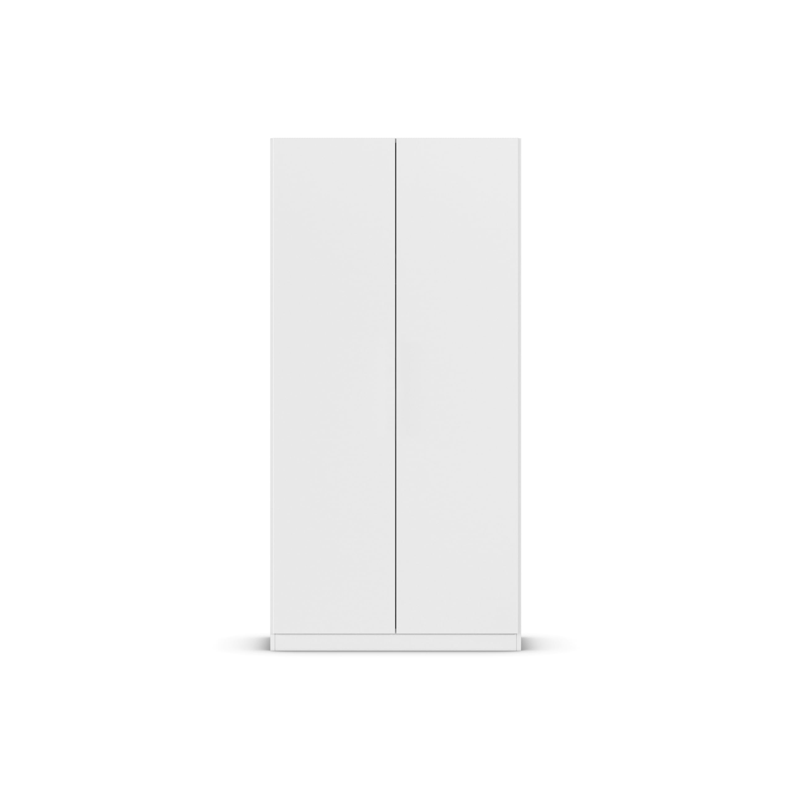 Rauch Möbel LUNIK, Kleiderschrank, Farbe Weiß, Breite 91 cm | Mehrzweckschrank mit patentiertem Schnellmontagesystem, 2-türig, Push-to-open-Funktion, für Kinderzimmer, Homeoffice, Flur