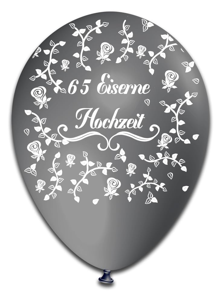 10 Luftballons Eiserne Hochzeit, ca. 30 cm Durchmesser
