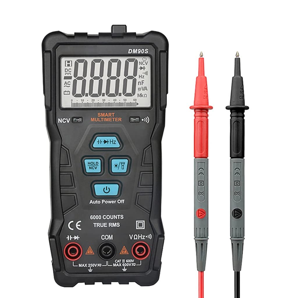 DM90S Handheld Digital Multimeter High Speed Intelligent NCV True RMS Smart Universal Meter Tester 6000 Counts
