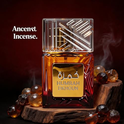 Image of AFLUXE Humrah Dkhoun Eau de Parfum for Men, 3.4 Fl. Oz - Long Lasting Smoky Tobacco & Amber Fragrance, Sweet Gourmand Men's Perfume with Incense and Praline