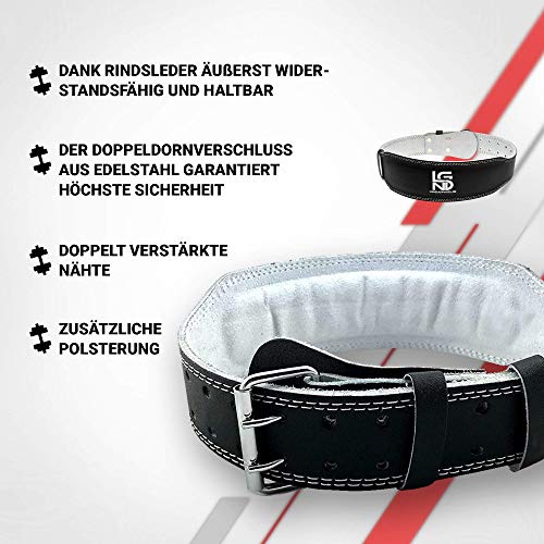 LEGEND Krafttrainingsgürtel, Fitness (Rindsleder) Gewichthebergürtel Crossfit – Trainingsgürtel (L)