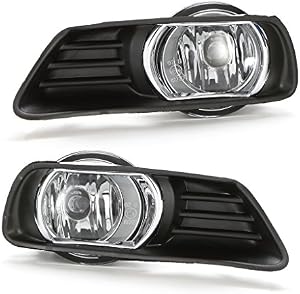 LEDIN Fog Lights for 2007-2009 Toyota Camry (OE Style Clear Lens with Bezels, Switch, Wires)