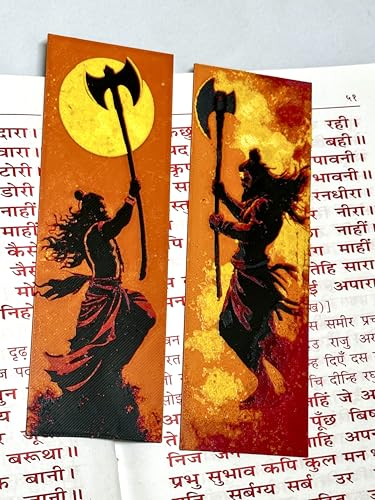 Image of 3D Anime Warrior Bookmark Set (Set of 3) - Demon Slayer Inspired | Stylish Matte Finish | Perfect Gift for Manga & Anime Fans (Parshuram Ji)