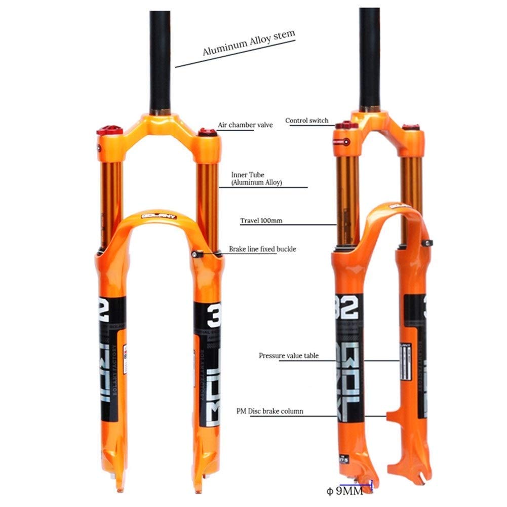 Forcella della Bici MTB Forcella della Bicicletta 26 27.5 29er Pollici in Lega di magnesio Sospensioni pneumatiche 32 HL RL 100mm Forcella della Bici per Accessori per Biciclette