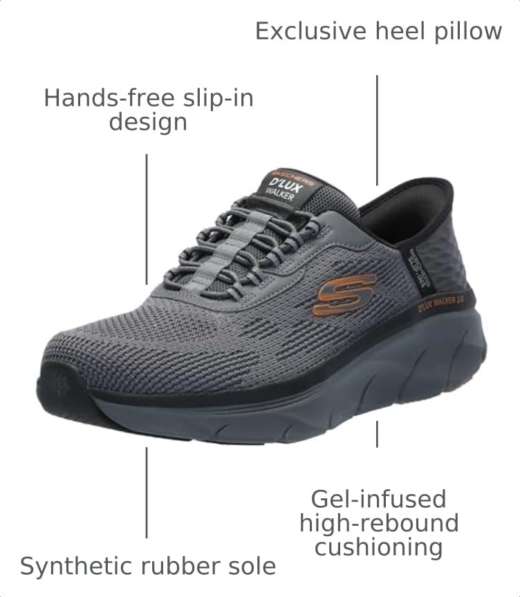 Image of Skechers Men's D'Lux Walker Rezinate Hands Free Slip-in
