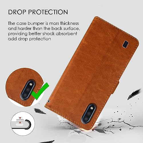 Image of Amazon Brand- Solimo Flip Leather Mobile Cover (Soft, Flexible & Kickstand Back case) Compatible for Samsung Galaxy M01 (CamelBlack)