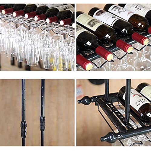 Support verres à vin et bouteilles avec fixation de plafond sécurisée - 6