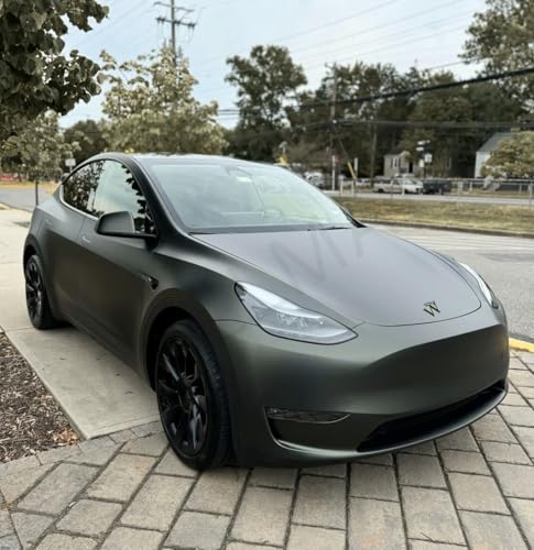 Image of WALLMATE Matt Olive Green Car Sticker Self Adhesive Bubble Free Vinyl Wrap for Car, Scooty, Cycle, Bike and Other Vihicle Interior & Exterior Decoration (Olive Green, 20X150 in)