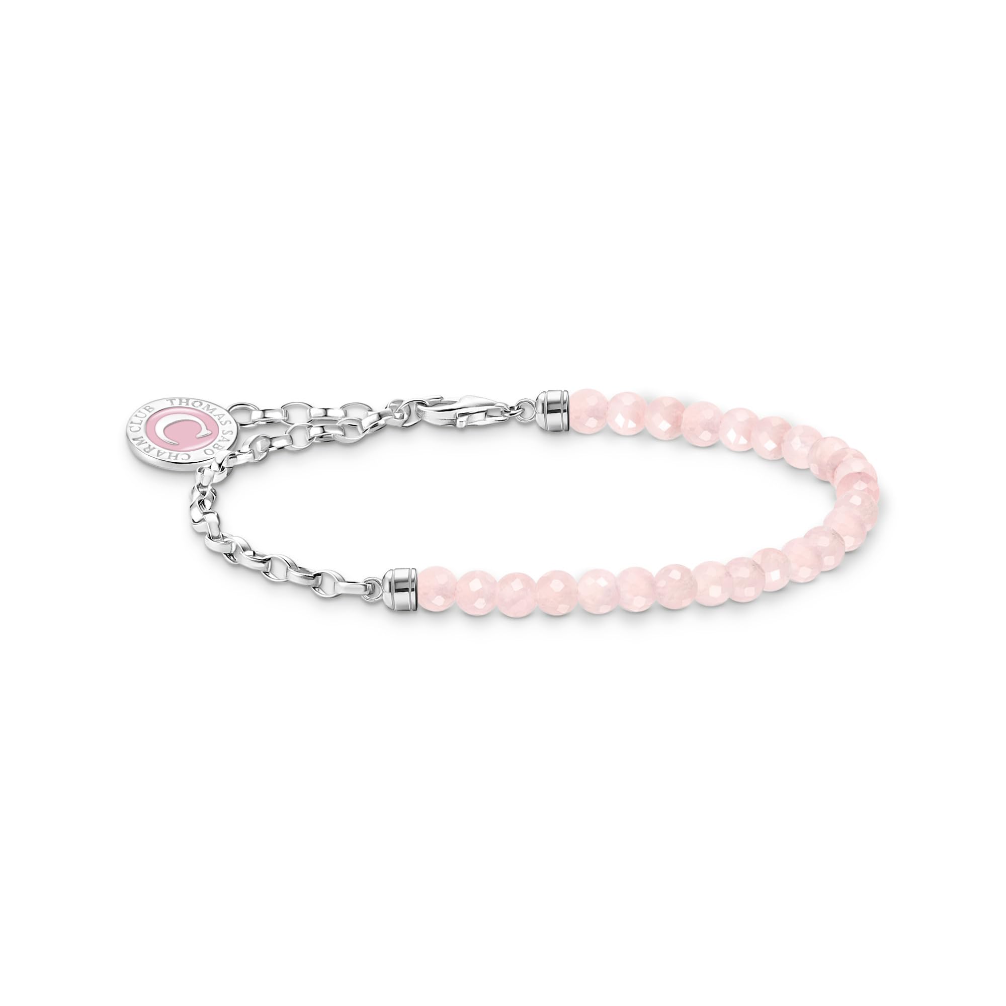 THOMAS SABO Member Charm-Armband mit weißen Perlen, Malachit und Charmista Coin vergoldet 750 Gelbgold Vergoldung, 925 Sterlingsilber, Kaltemail