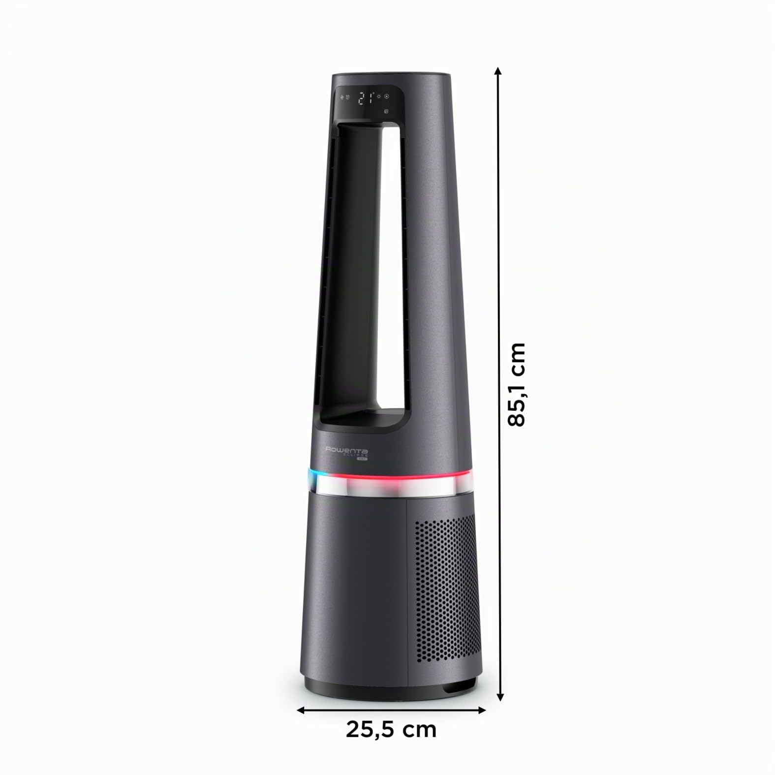 Rowenta Eclipse 3 in 1 Ventilatore purificatore, purifica, riscaldamento, ventilazione, silenzioso, potente, multi-oscillazione, 12 velocità, timer, partenza ritardata QU5062F0