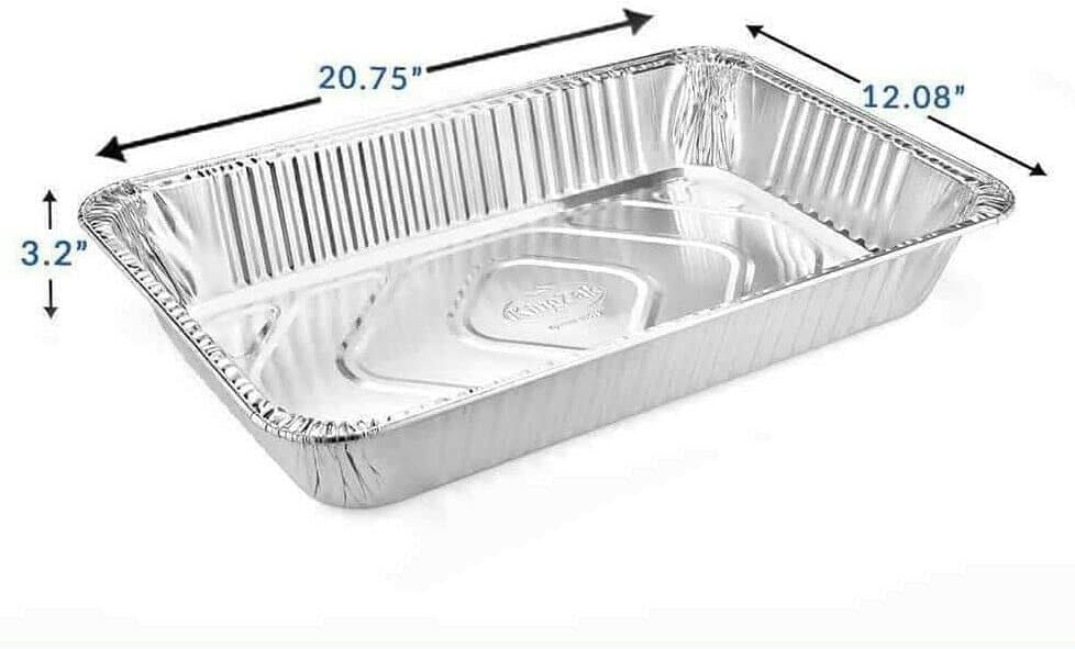 Miniatura 8 de Sartenes de papel de aluminio profundo y duradero de tamaño completo con tapas de aluminio, lo mejor para hornear asado y todo tipo de preparación