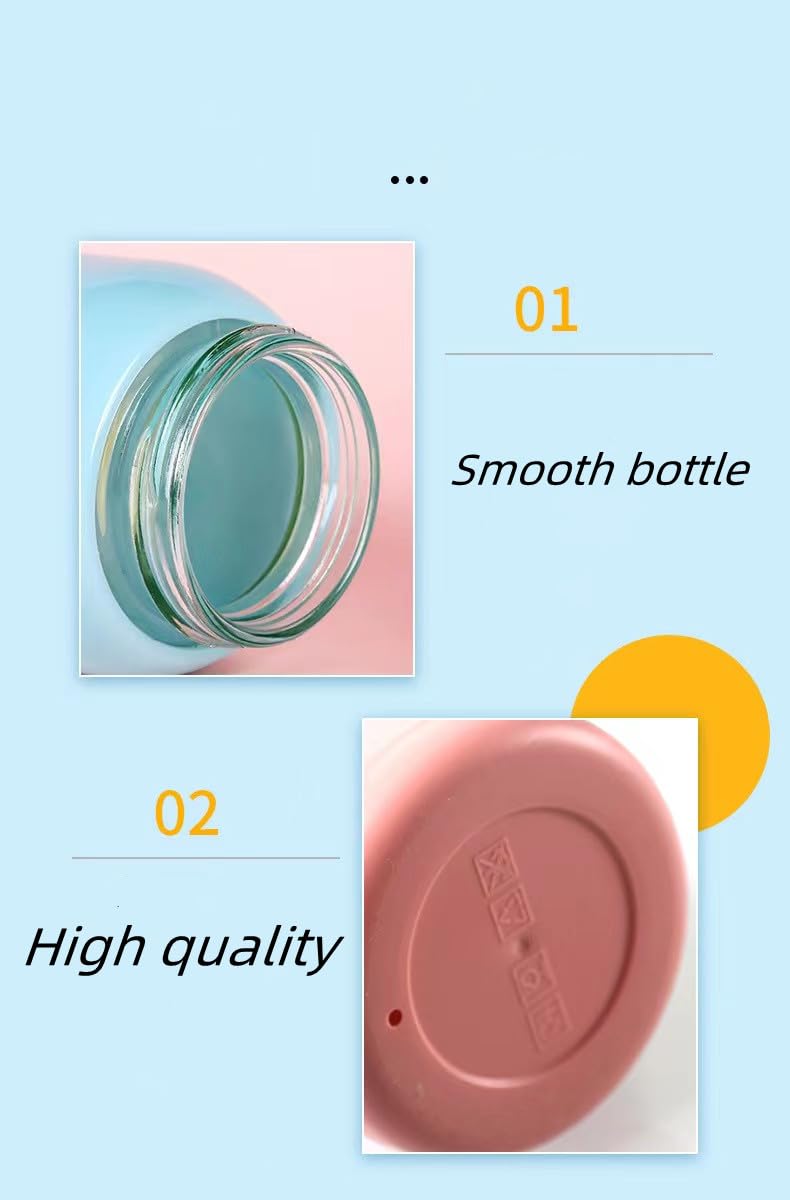 Avastro Cartoon Printed Glass Water Bottle for Kids, 350ml, Stylish Sleeve, Spill Proof Cover, Pack of 1 3