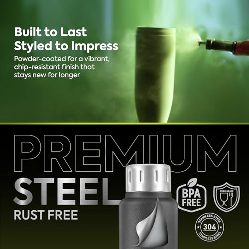 Image of Go24 pexpo Cameo Pro ISI Certified Stainless Steel Vacuum Insulated Flask - 160ml | Double Wall Hot & Cold Upto 4-5 Hours | Office, School, Gym | Men, Women & Kids - Knight Black