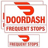 (3 Pack) Heavy Duty Doordash Car Magnets Door Signs for Delivery Drivers, Dashers Accessories (White Background)