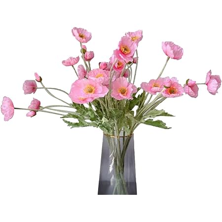 Amazon Kugusa ポピー 造花 春の花 インテリア フェイク フラワー ケシ アーティフィシャルフラワー 3本セット ピンク 造花 オンライン通販 Amazon Kugusa ポピー 造花 春の花 インテリア フェイク フラワー ケシ アーティフィシャルフラワー 3本セット ピンク 造花 オンライン通販