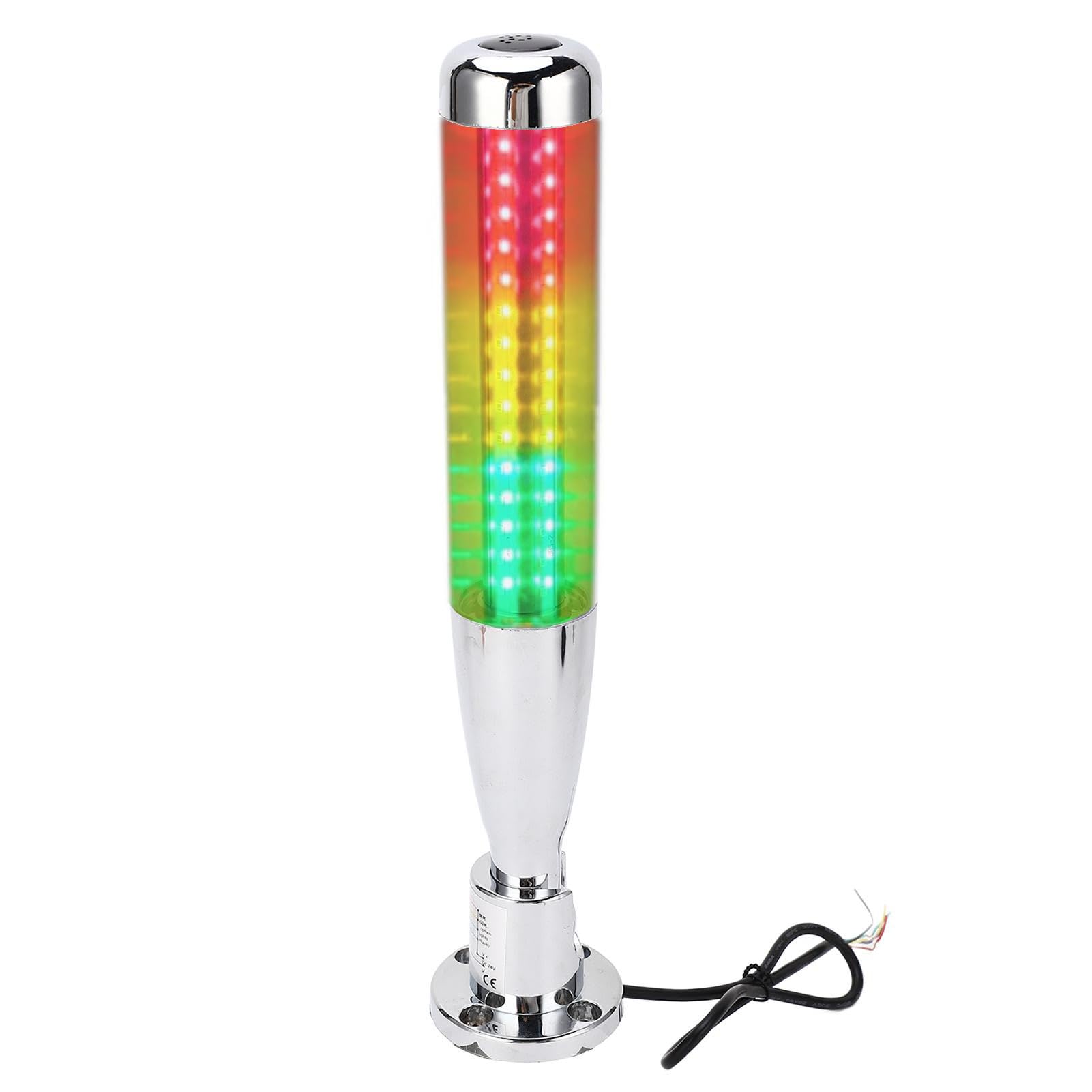 Luci di Segnalazione Industriali a Led 3 Colori, Lampada di Avvertimento A Torre Lampeggiante A 24V CC (Rosso/Giallo/Verde), Colonna Industriale Andon, Con Cicalino, per CNC e Macchine Utensili
