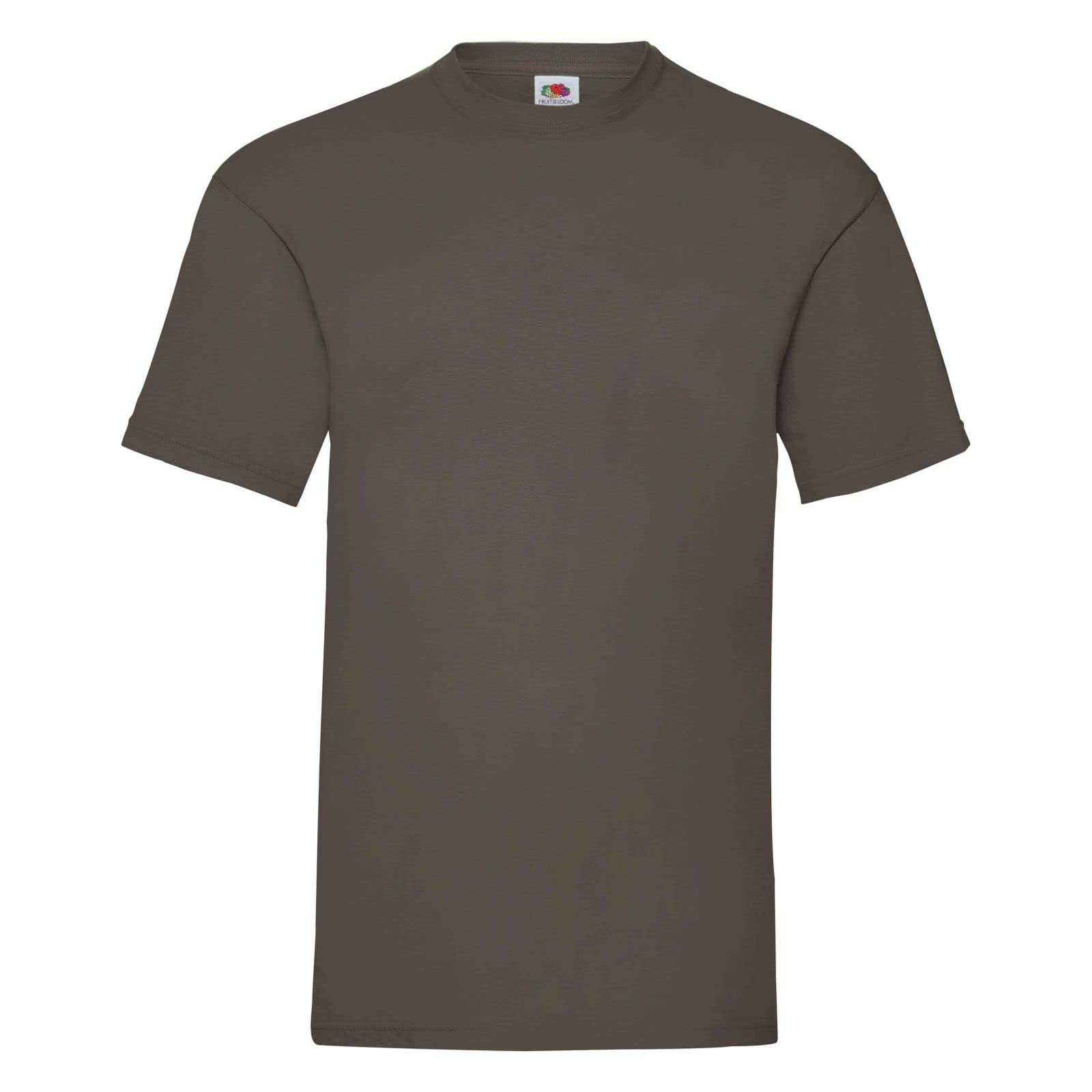 Fruit of the Loom Men's Valueweight Short Sleeve T-Shirt, Chocolate, Small
