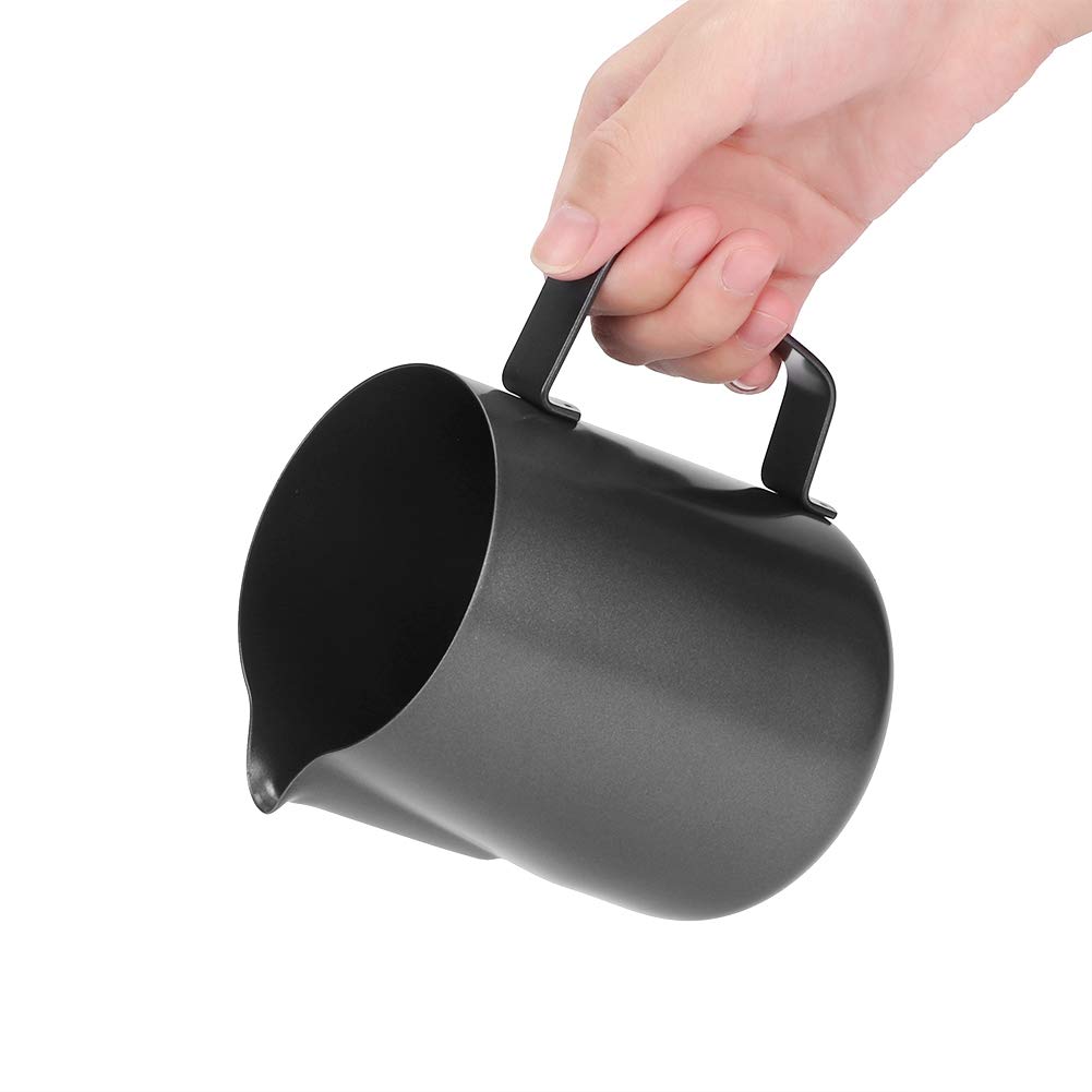 20oz Milk Frothing Pitcher, Milk Frother Cup Stainless Steel Milk Steamer Cup for Coffee Pitcher Latte Frothing Jug Container