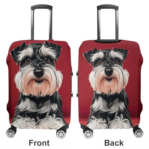 Schnauzer Luggage Cover Washable Elastic Suitcase Cover, Anti Scratch Personalized Suitcase Protectors, Fashion Baggage Covers For Travel3