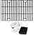 Uniflasy Cast Iron Cooking Grate and Grease Box Replacement for Nexgrill 4 Burner 720-0830H 720-0958A