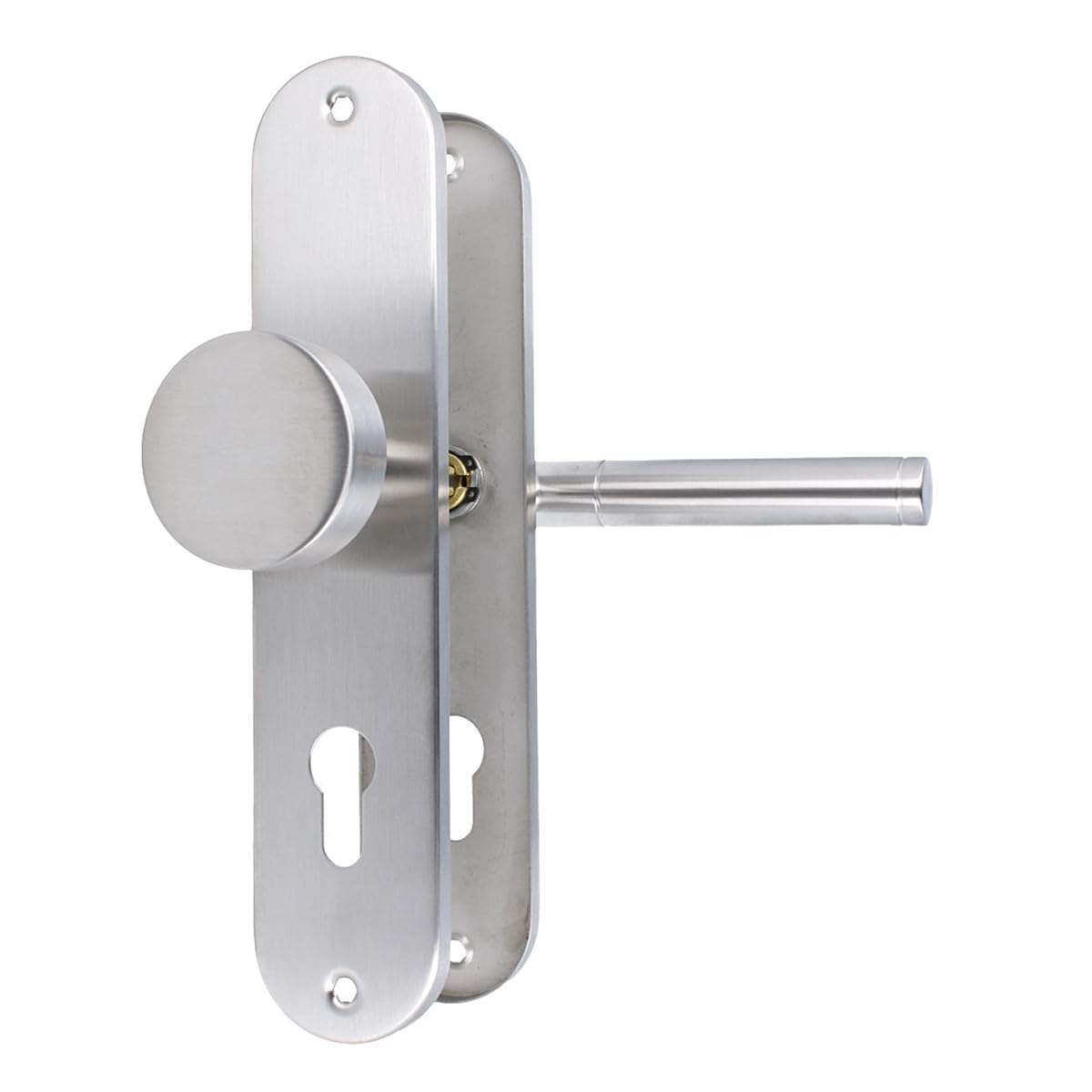 MS Beschläge Stainless Steel Long Plate Door Fitting, Door Handle Münster, Handle Set for Room Door Toilet