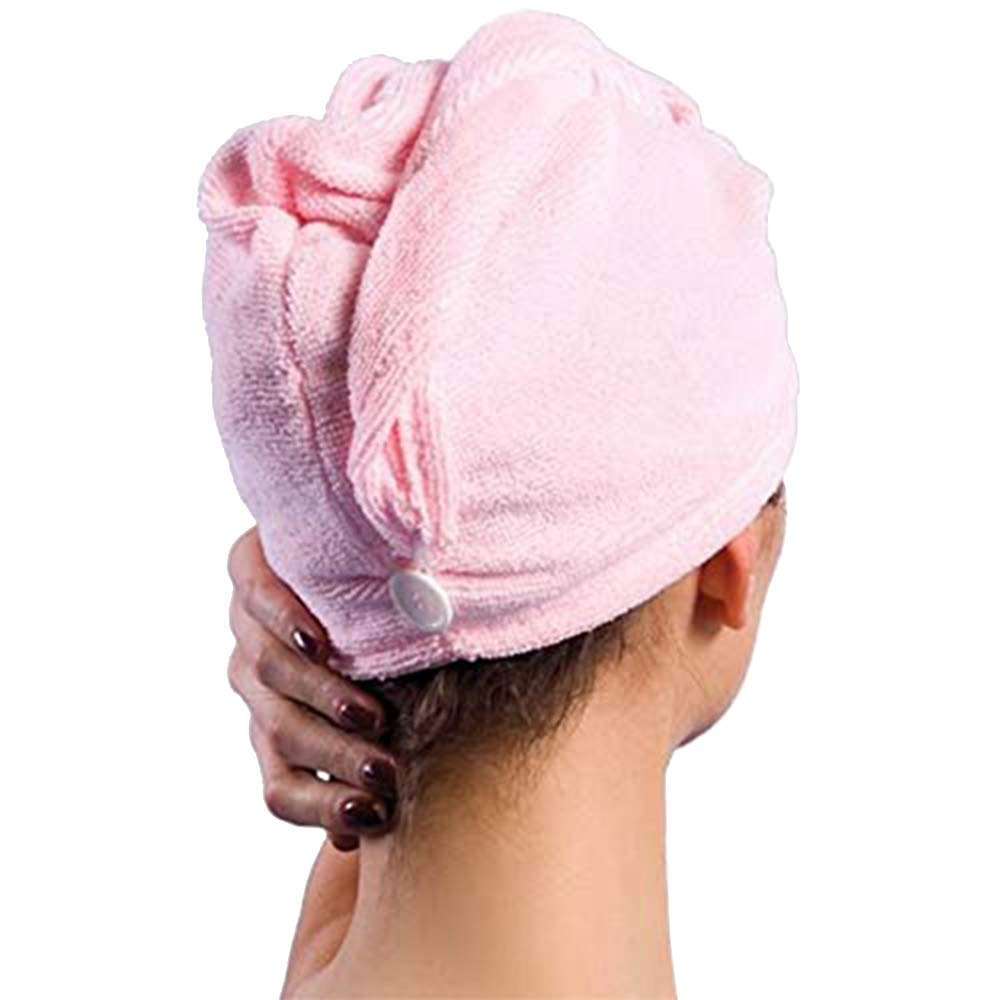 RRJ Magic Women's Super Absorbent Quick-Drying Microfiber Hair Warp (Multicolour) - Pack of 2 2