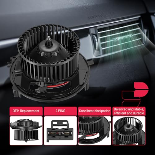 Image of BDFHYK AC Heater Blower Motor Fan 700341 Compatible with VW Tiguan Atlas e-Golf Golf Golf R Alltrack GTI Jetta Taos, Compatible with Audi A3 Q3 RS3 S3 TT Quattro,HVAC Blower Motor Assembly 75119