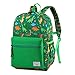 Zaino Bambino, Kasgo Zaino Scuola Zaino Dinosauri Zainetto Asilo Impermeabile Leggero Carino Zainetti Bambini con Fascia Toracica Per Ragazzo e Ragazza Viaggio Quotidiano Verde