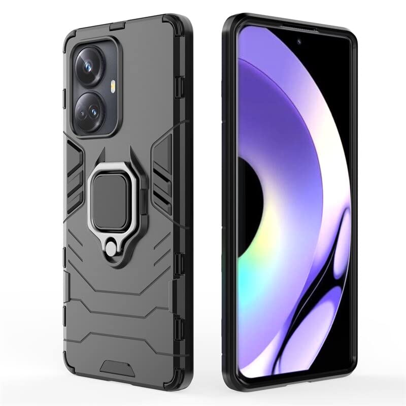 Image of SPAZY CASE Realme C55 / Realme narzo N55 Back Cover | Dual Layer Armor Defender Full Body Protective + PC Hybrid Kickstand Back Case for Realme C55 / Realme narzo N55
