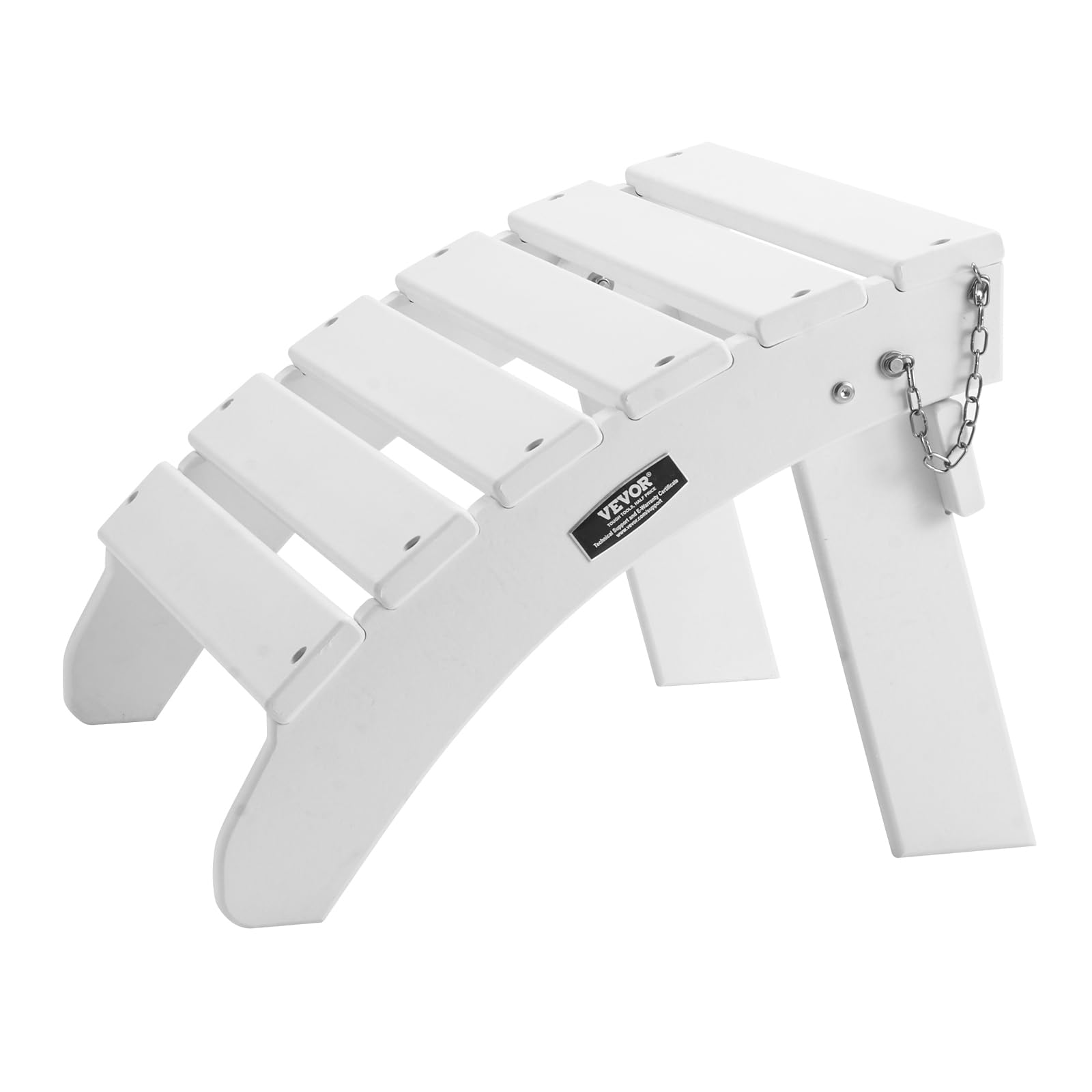 VEVOR Repose-pieds Pliable Adirondack, 450x500x350 mm, en PEHD, Résistant aux Intempéries pour Chaise Adirondack, Montage Facile, pour Extérieur, Patio, Porche, Piscine, Pelouse, Arrière-cour, Blanc