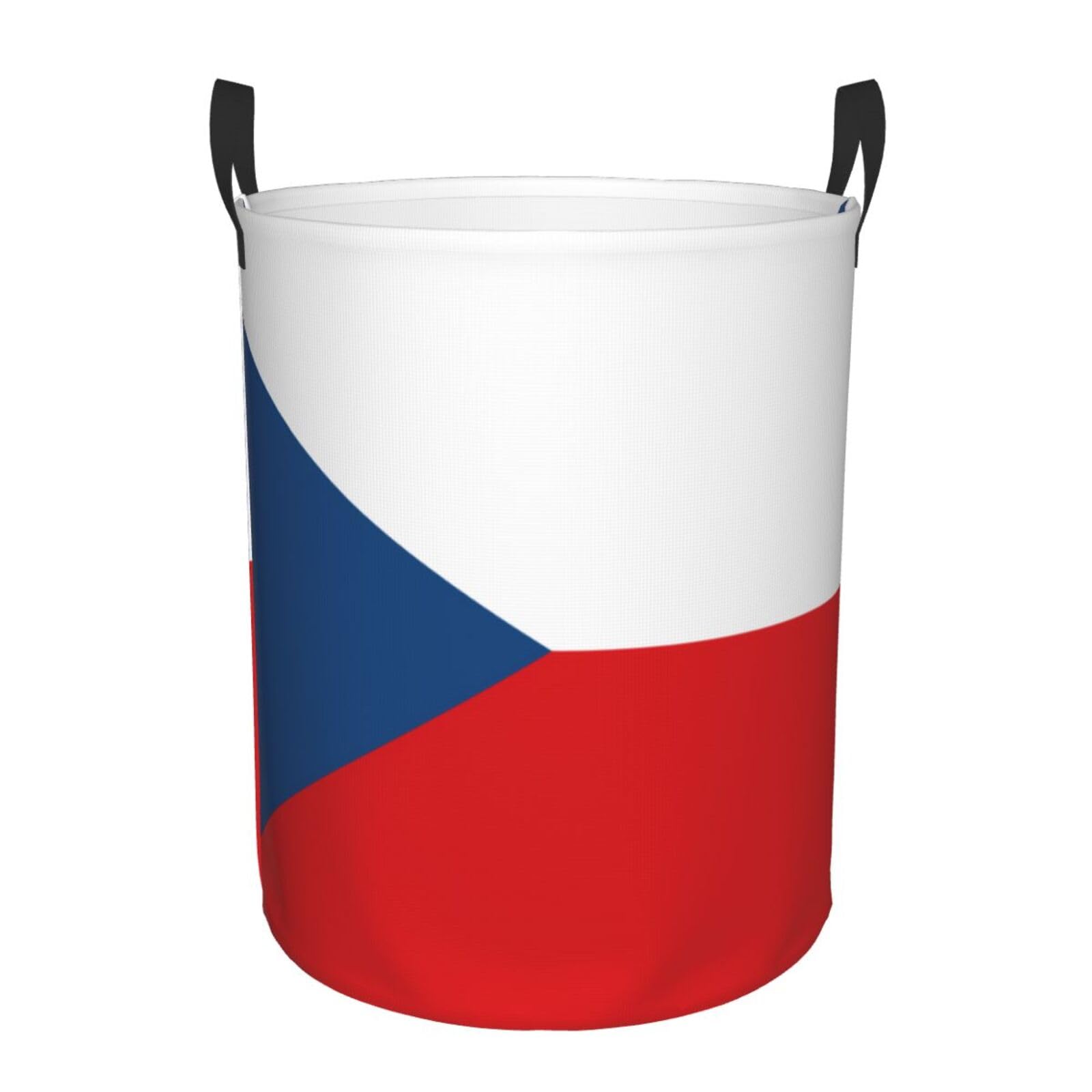 M Circular Hamper Flag of the Czech Republic Print for Dirty Clothes