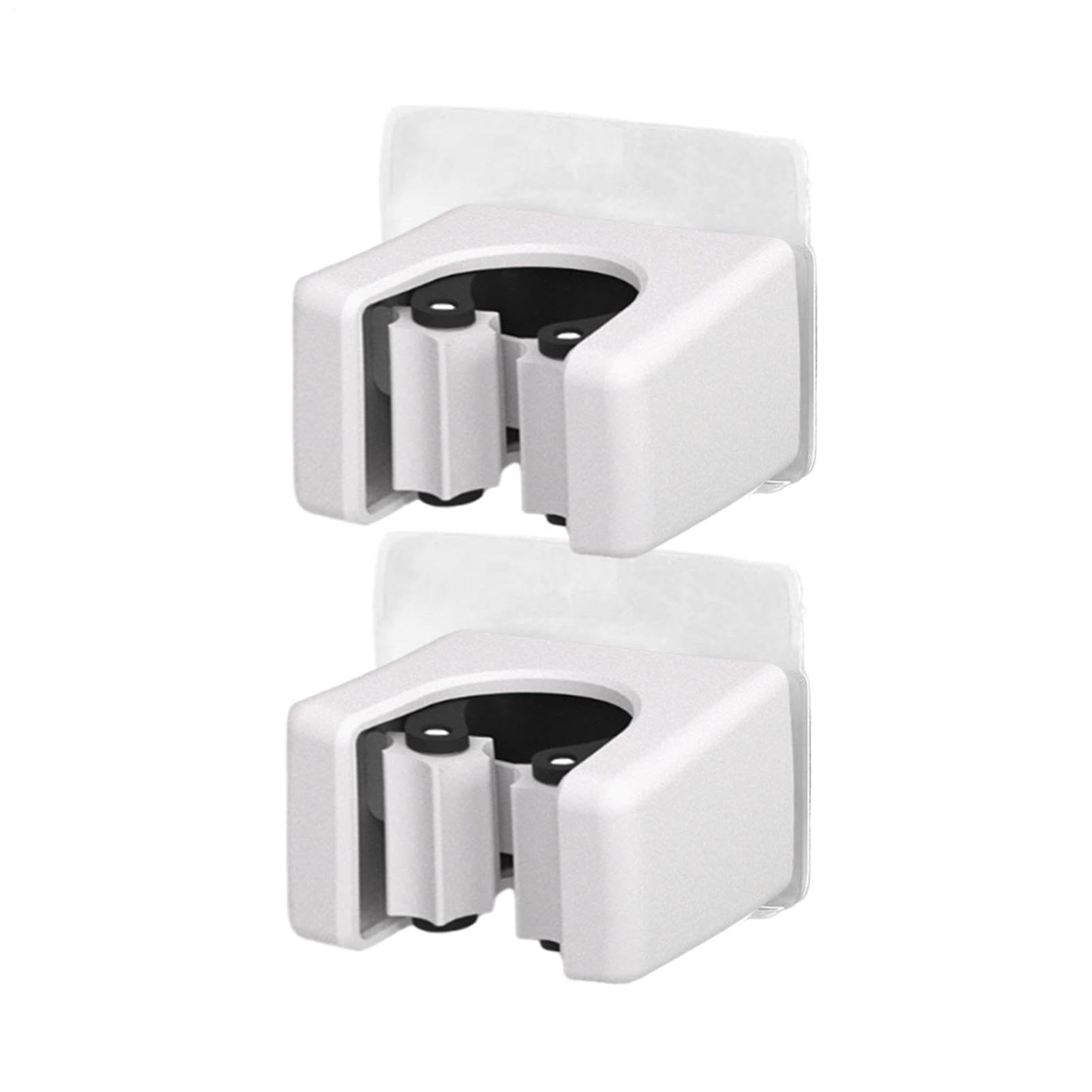 2pcs Broom Holder Wall Mounted,PP 2.36x1.88x1.57inches Mop Holder Wall Mounted Clip,Self Adhesive Storage Solution For Home, Kitchen, Bathroom, Office, Garage And Broom Cupboard Organisation
