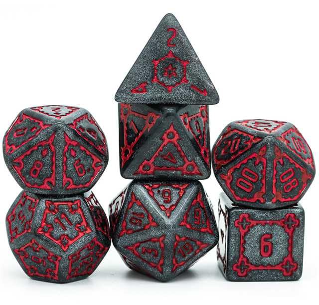 Jumbo - Juego de dados (7 unidades), color rojo