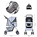 Cochecito Plegable Mascotas 75x45x97cm Perros Gatos Carrito Ruedas Giran 360º Gris