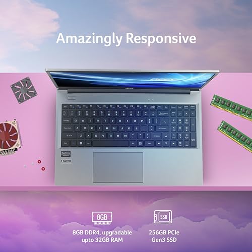 Image of Acer Aspire Lite Intel Core i3 /Core 3 14th Gen-100U Processor, Office 2024 + M365 Basic, 8GB RAM /256GB SSD, 15.6 inch /39.62 cm, FHD IPS Display,Win11Home, Steel Grey, 1.59Kg, AL15-53, Thin & Light Laptop