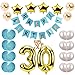 30th Birthday Party Decorations Kit-Large Happy Birthday Banner-Big 30 Gold Decor Foil Balloons- 30th For Him Or Her-Dirty Thirty- Bday Ideas
