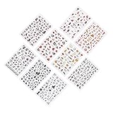 minkissy 9hojas Calcomanías Uñas Autoadhesivas Sticker Wow Pegatinas De Halloween Tatuajes Luminosos