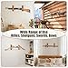Hossmily Gun Rack Wall Mount, 4 Pack Gun Racks, Forked Rifle Hooks Wooden Display Holder Horizontal Gun Rack and Shotgun Hooks for Rifle, Shotgun, Sword, Bow, Vintage Style Storage Hanger