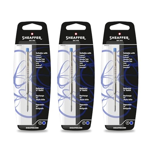 Recharge K Style Sheaffer bleue fine pour vos carnets et notes