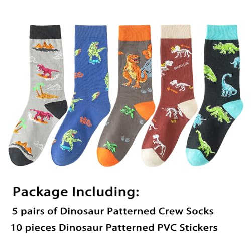 5 Pairs Cute Animal Crew Socks Fun Casual Cotton Calf Socks for Women2