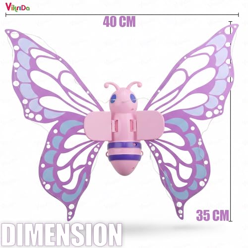 Image of VikriDA LED Butterfly Fairy Wings for Girls & Women | Glowing Princess Dress-Up Accessory Toy